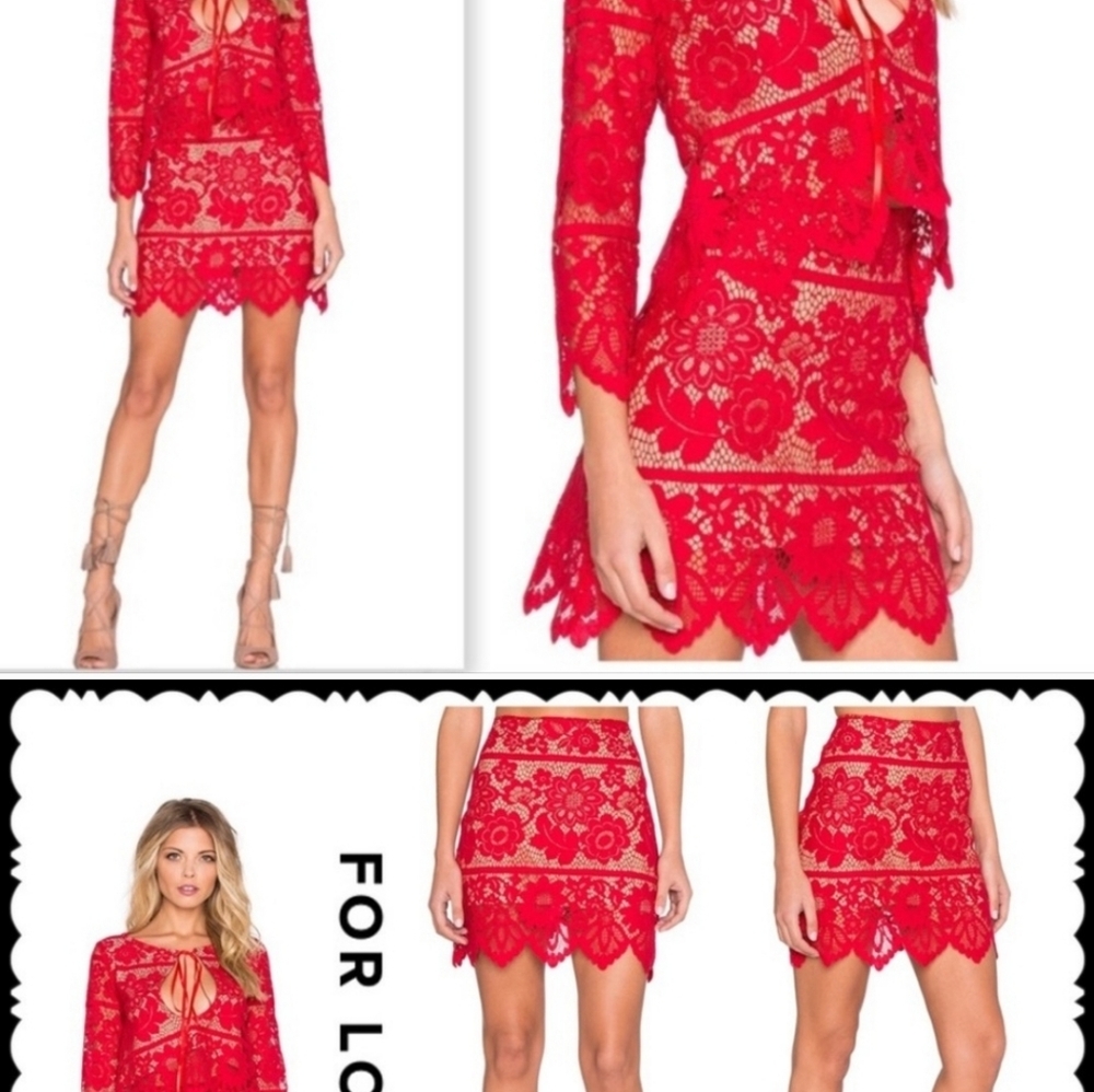 Size med sexy red lace set